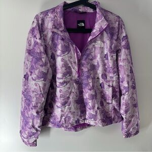 The North Face Purple Printed Pullover Jacket Windbreaker